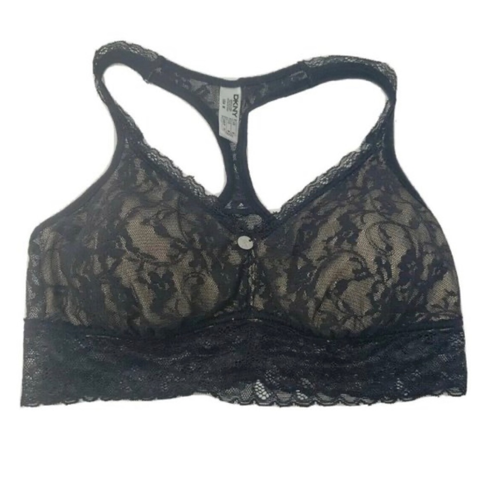 DKNY Black Bralette Crossback Small